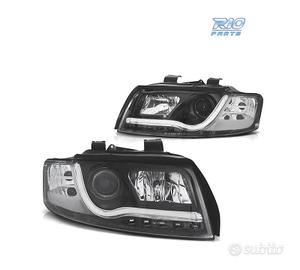 FARI PER AUDI A4 B6 00-04 LUCE DIURNA A TUBO FONDO