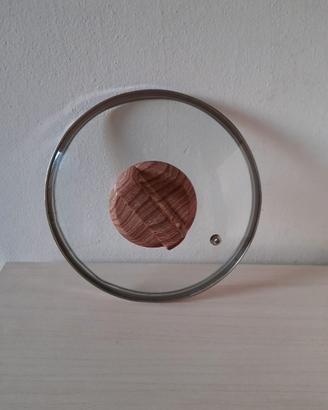 Coperchio nuovo in vetro temperato diam 20 cm con