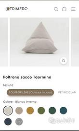 2 Poltrone Sacco  Taormina idrorepellenti