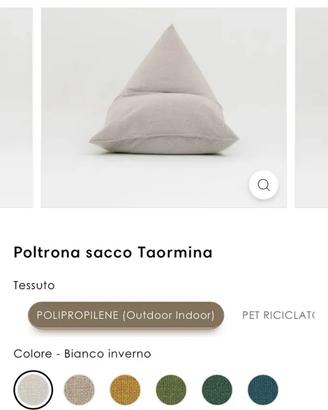 2 Poltrone Sacco  Taormina idrorepellenti