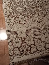 Tovaglia in pizzo di canti'  antica rettangolare 