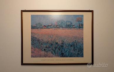 Quadro vintage "Vista di Arles con Irises" 95x125