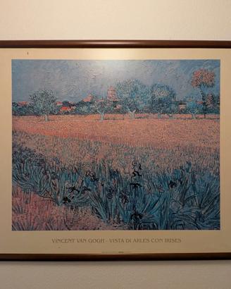 Quadro vintage "Vista di Arles con Irises" 95x125