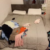 Letto matrimoniale con cassettone