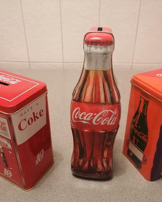 scatole metallo salvadanaio vintage Coke Coca-Cola