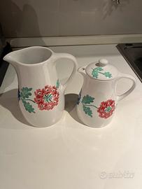 Teiera e lattiera Richard Ginori Mondovi