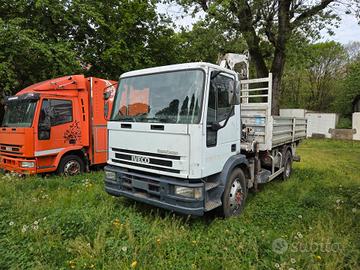 Iveco ML 120E18K ribaltabile trilaterale con gru