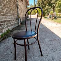 SEDIE TIPO  THONET METALLO/PLASTICA IMBOTTITE NERE
