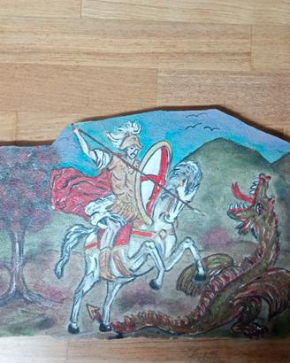OPERA SU PIETRA SAN GIORGIO E IL DRAGO