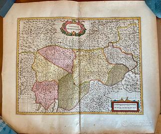 Rara grande mappa antica del Trentino Alto Adige