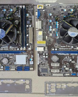Coppia schede madri 1155 con CPU Xeon e I7 e RAM