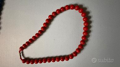 Collana pietra dura rossa