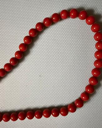 Collana pietra dura rossa