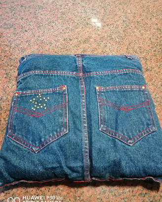 Cuscino Jeans sfoderabile