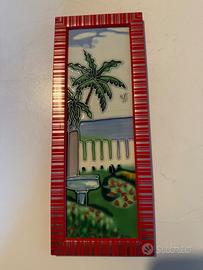 Quadro mattonella raffigurante ambiente marino.