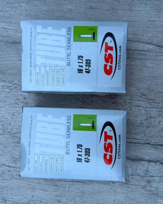 2 camere d’aria CST misura 16 x 1,75