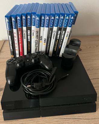 PS4 500GB+15 giochi+controller+base ricarica