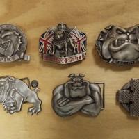 fibbie per cintura anni 80 originali bulldog 