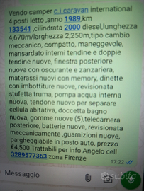 Vendita camper usato
