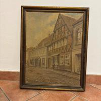 Dipinto olio su tela fine 800 primi 900