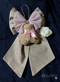 Fiocco nascita  rosa