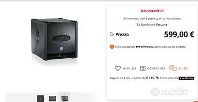 DB TECHNOLOGIES SUB 05D - SUBWOOFER ATTIVO 800w