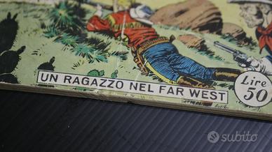 rara striscia spillata un ragazzo nel far west tex