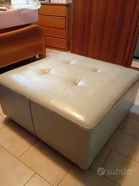 pouf ecopelle grigio