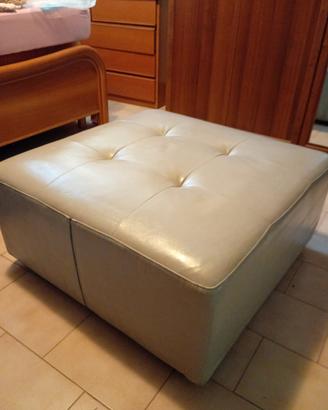 pouf ecopelle grigio