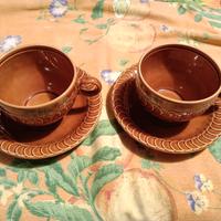 Tazze e piattino Pagnossin porcellana. 