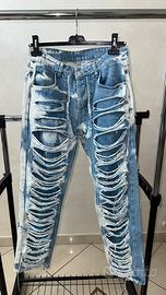 Jeans Denim Uomo Bleached Distressed - Nazzaro