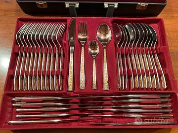 Servizio posate acciaio e oro