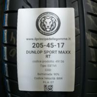 2 GOMME 205 45 17 DUNLOP A49136