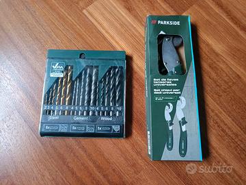 set Parkside 2 chiavi universali + punte trapano 