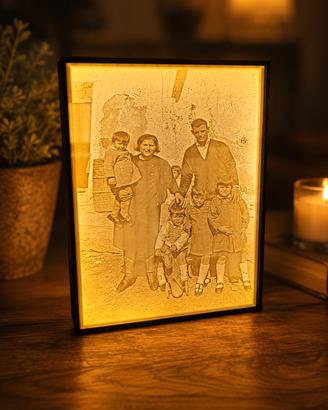 Litografia 3D personalizzata con foto reale.
