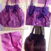 Borsa fiocco shopper camomilla milano viola ribbon
