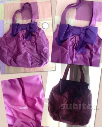 Borsa fiocco shopper camomilla milano viola ribbon