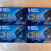 4 Musicassette BASF CS II Chrome - Nuove, anni '90