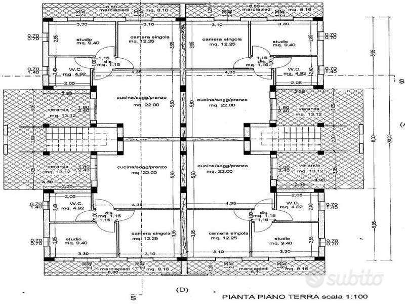 N. 4 appartamenti di 65mq 1°piano con veranda - Vista 2