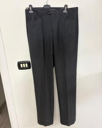 Pantalone da uomo in lana vintage grigio L 50