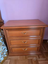 Coppia comodini in legno 3 cassetti