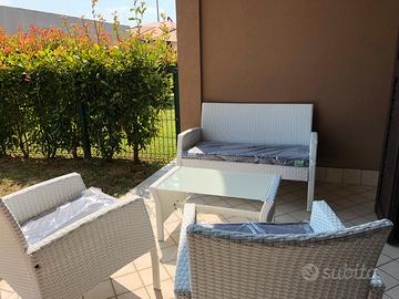 Salottino da giardino Coveri - 4 pz effetto rattan