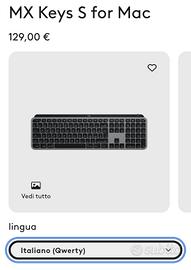 Tastiera MX Master Keys Mac Logitech