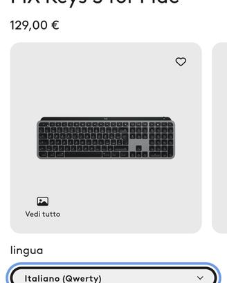 Tastiera MX Master Keys Mac Logitech