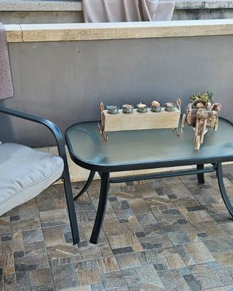 tavolino con poltrona sedia giardino 