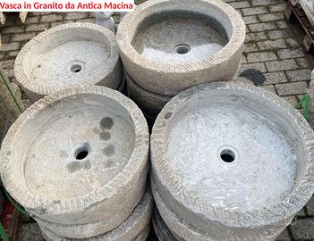 Vasca lavello lavabo rustica in pietra granito
