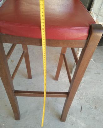 sgabello con schienale e imbottitura