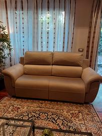 Divano 3 posti microfibra beige Poltrone&Sofa