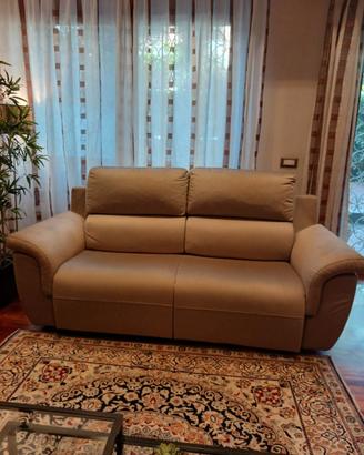 Divano 3 posti microfibra beige Poltrone&Sofa