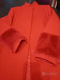 Cappotto rosso in lana Giulia Valli